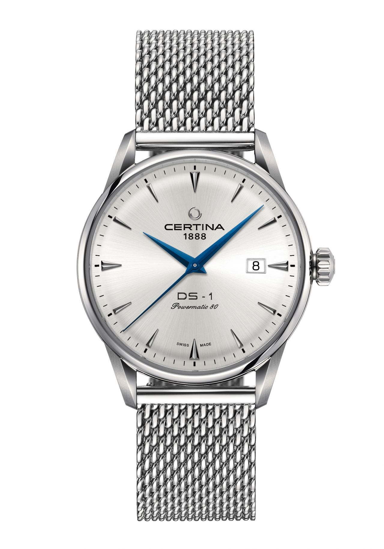 Certina DS-1 Powermatic 80 Herrenuhr Silber