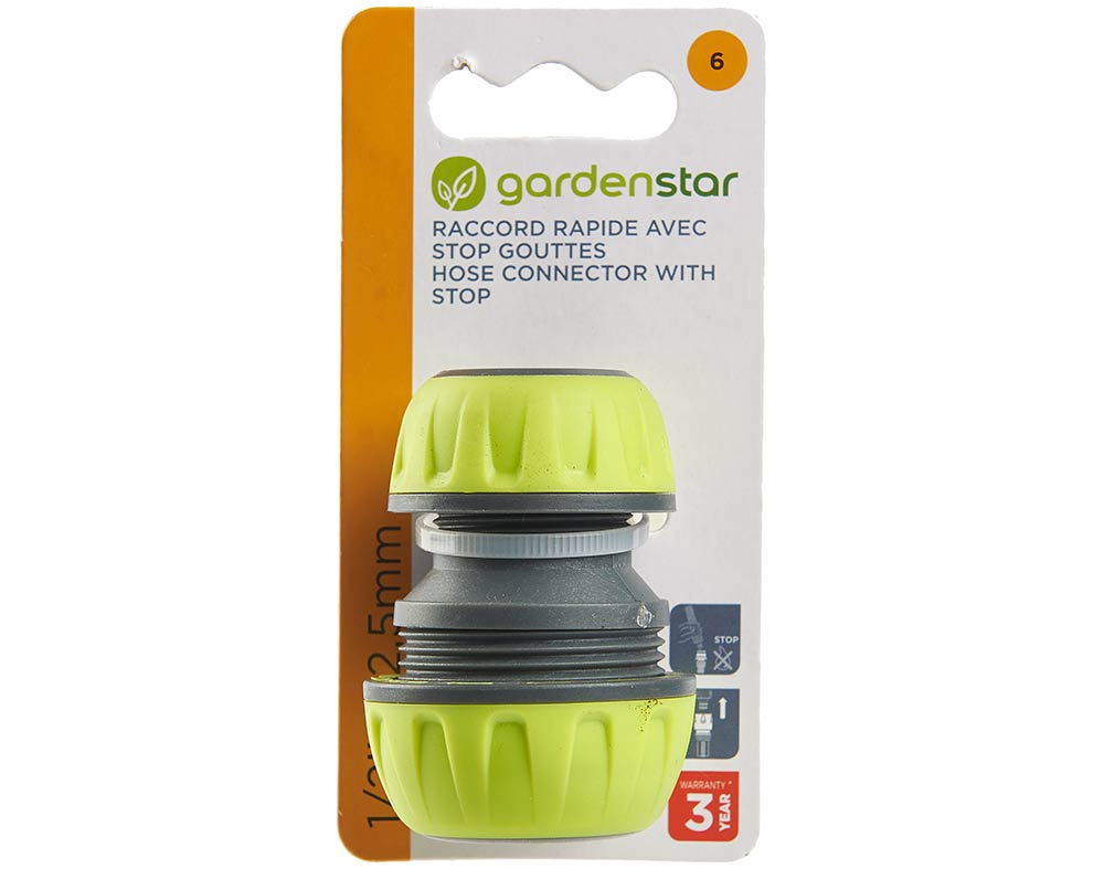 CONECTOR PARA MANGUEIRA GARDENSTAR COM STOP 1/2