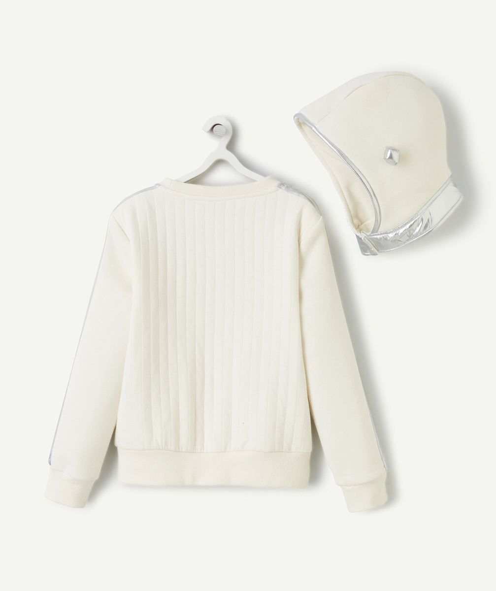 DÉGUISEMENT DE COSMONAUTE AVEC SWEAT ET CAGOULE ÉCRU