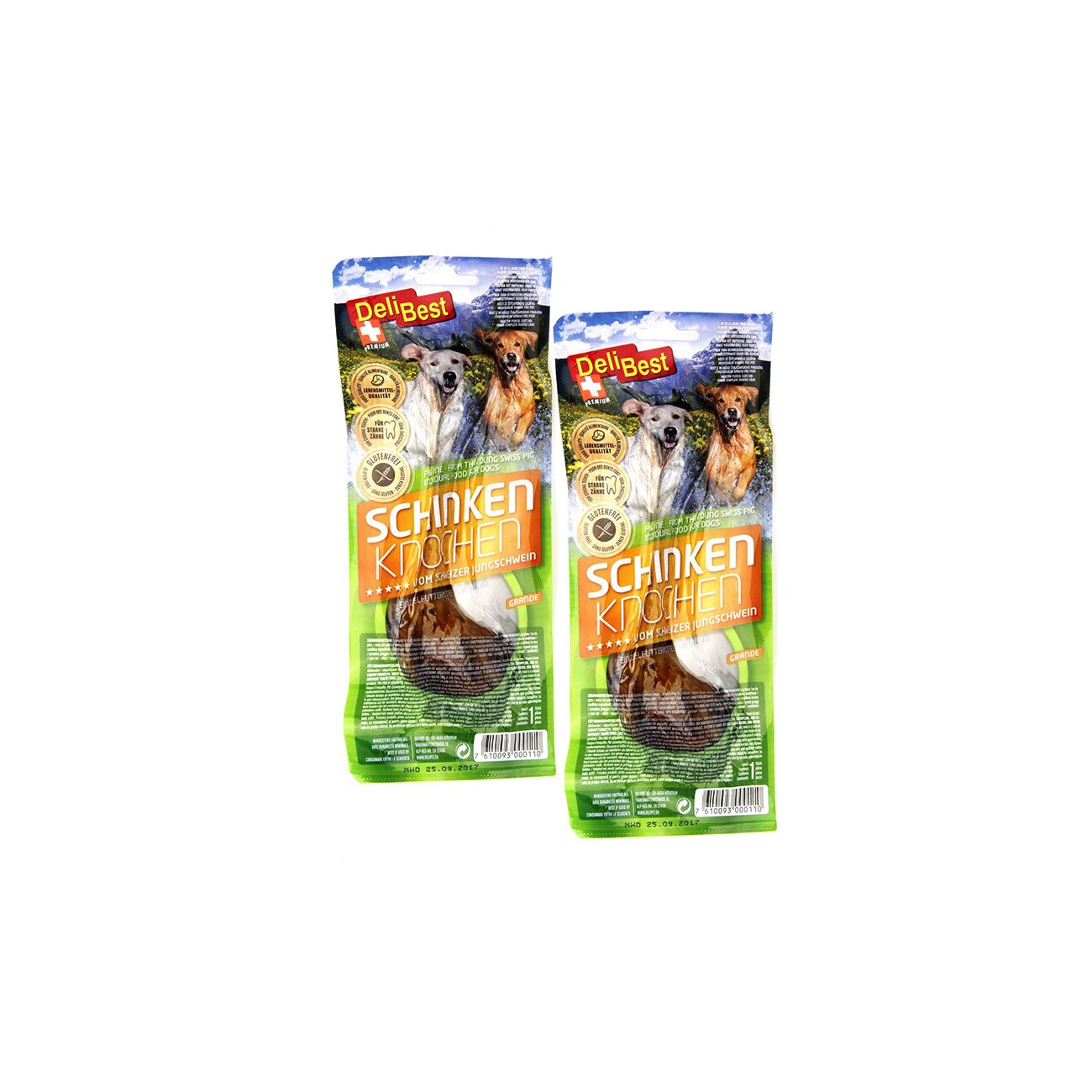 DeliBest Parma grande Bundle Schinkenknochen vom Jungschwein 2x280g