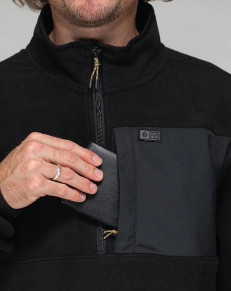 Salty Crew Swellter Polar Half Zip Black