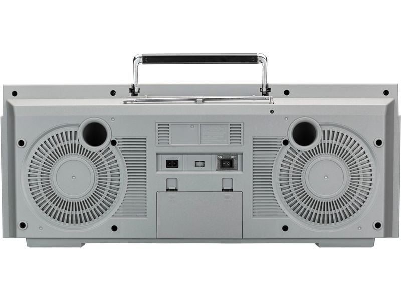 Medion Radio/CD-Player LIFE P66538 Retro-Boombox Silber Retro-Kassettendeck mit DAB  und Bluetooth