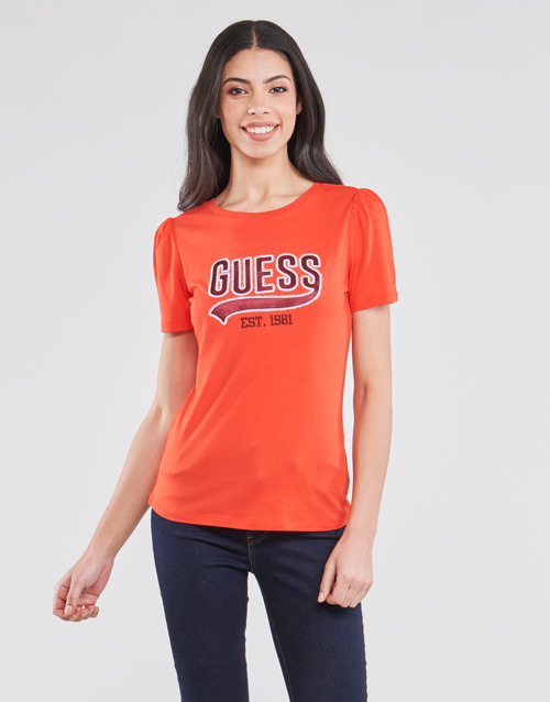 Guess - SS CN MARISOL TEE - Rouge