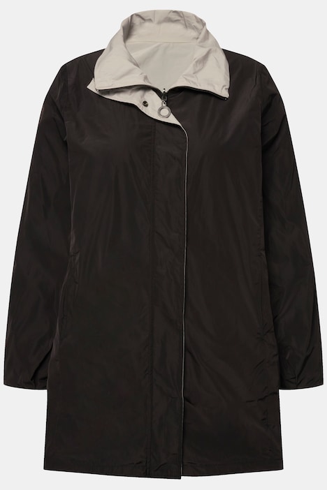 Wendejacke, A-Linie, Stehkragen, Taschen
