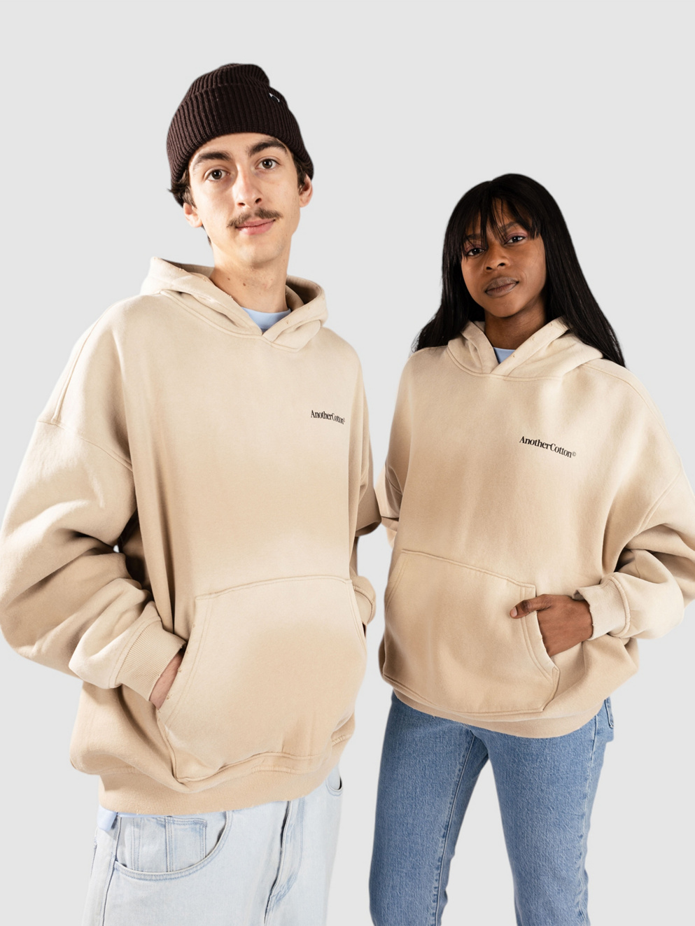 Another Cotton Lab More Espresso Hoodie washed moonlight