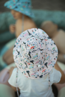 Mummitrollet UV-Sett Badebleie og Solhatt, Rosa