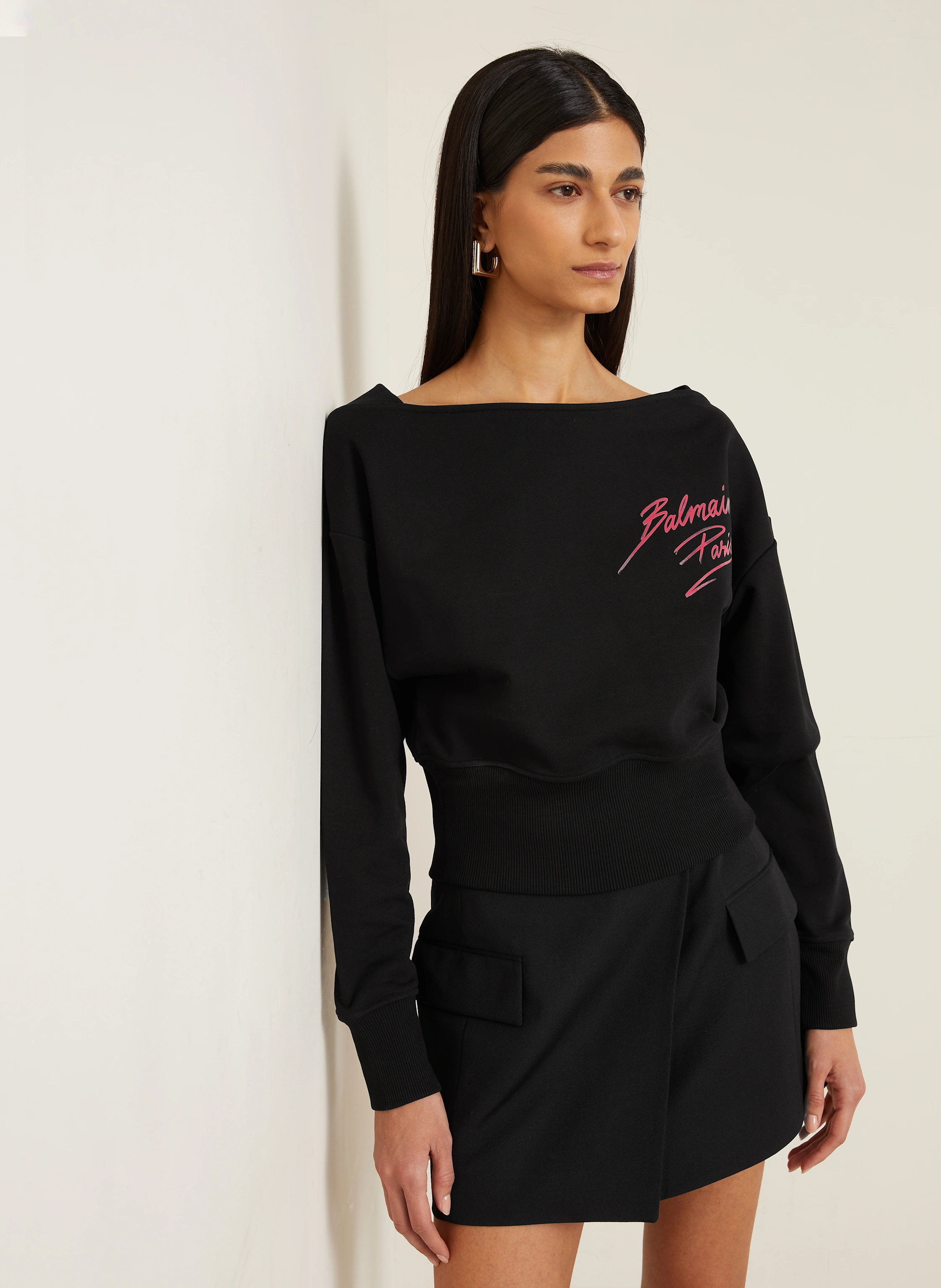 BALMAIN Cropped-Sweatshirt