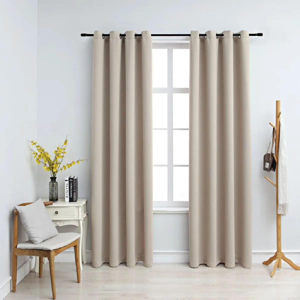 vidaXL Rideaux Occultants - Beige