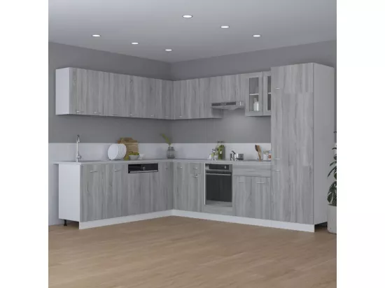 Armoire suspendue Sonoma gris 80x31x60 cm Bois d'ingénierie