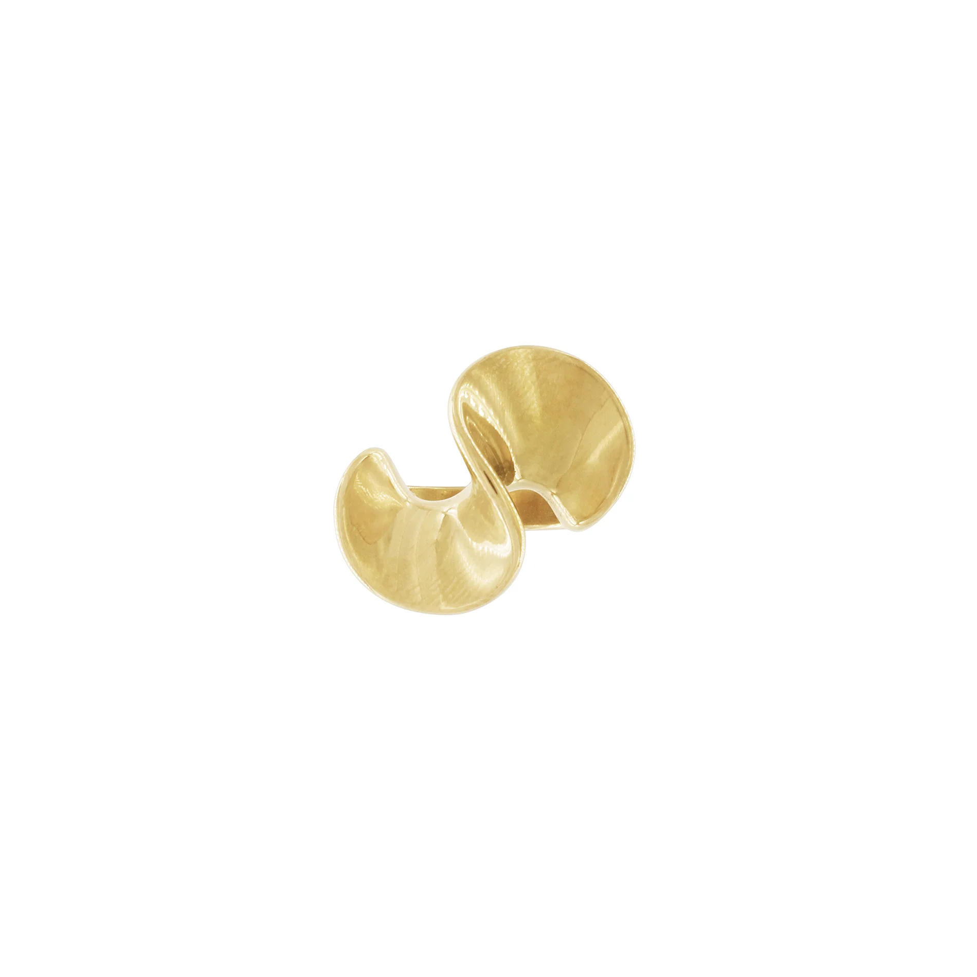 Dansk Copenhagen  Single Twist Statement ring, vandfast - forgyldt