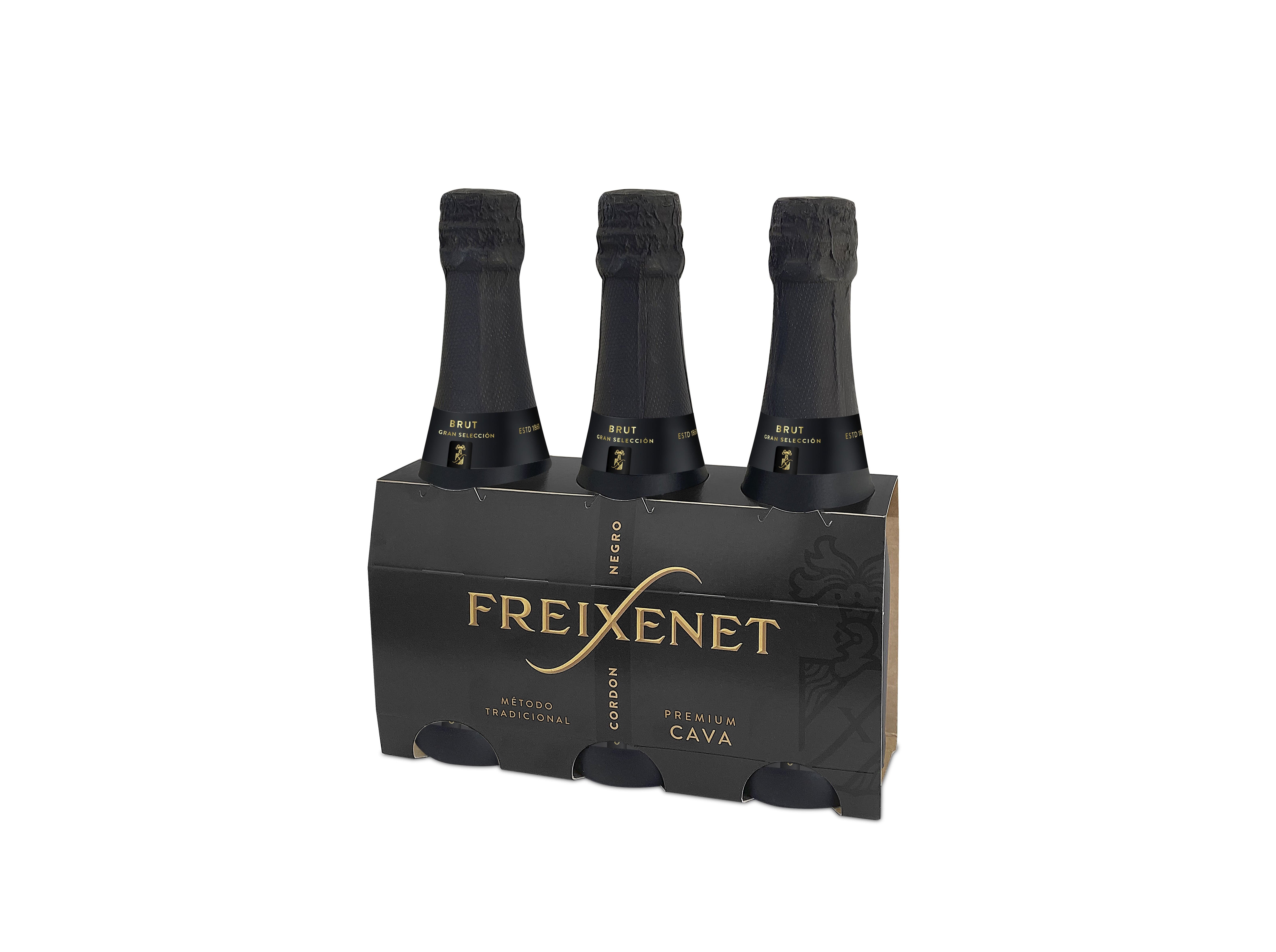 ESPUMANTE FREIXENET CORDON NEGRO BRUTO 3X0.20L