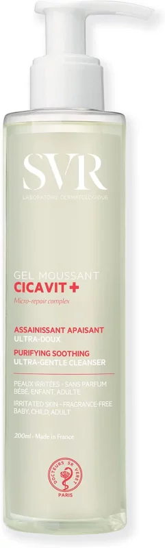 Cicavit+ Gel Moussant, Assainissant Apaisant, Ultra-Doux - 200ml