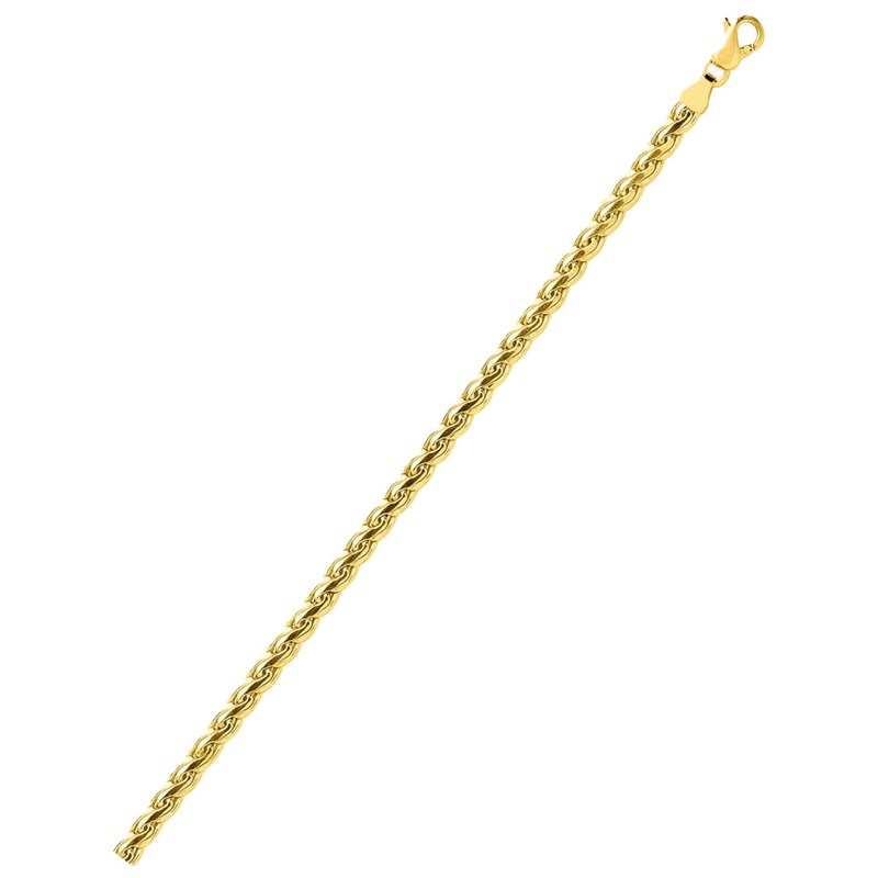 Bracelet Femme 18 cm - Maille S - Or 18 Carats - Largeur 4 mm