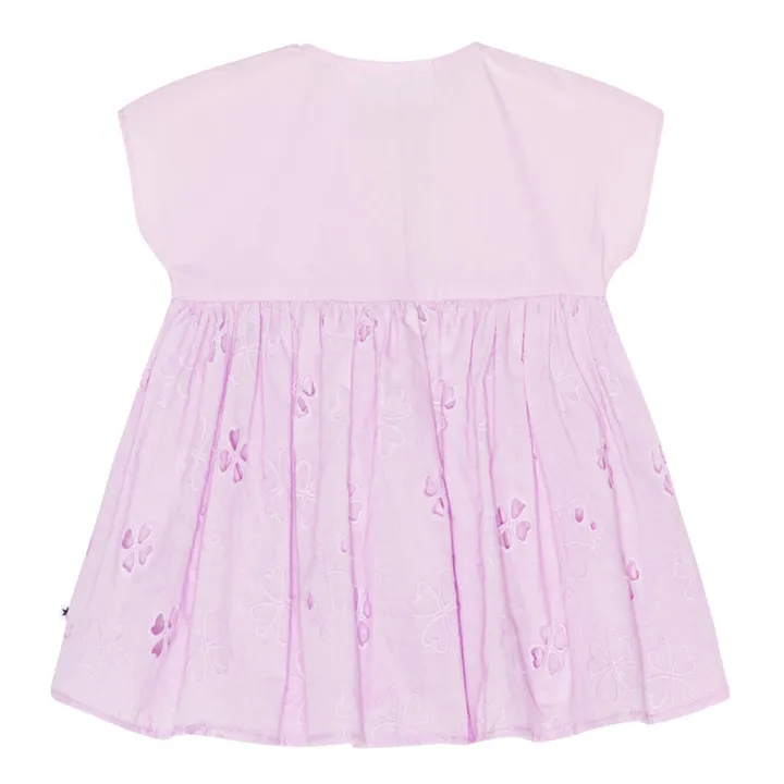 Molo Robe Channi Broderie Anglaise Coton Bio | Rose
