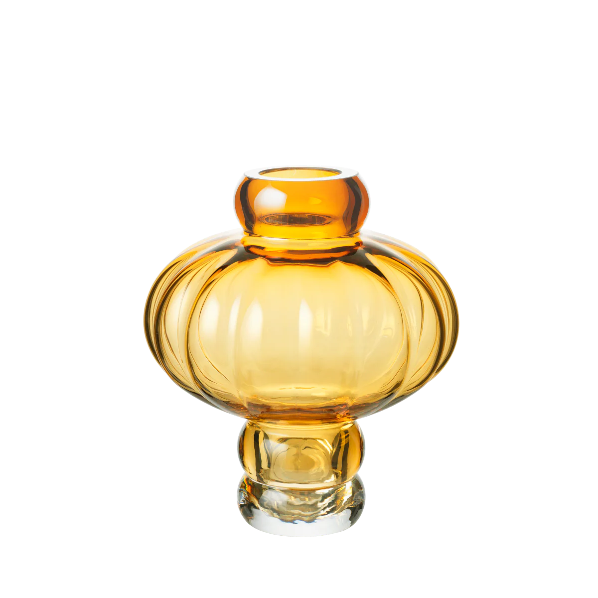 Louise Roe  Balloon vase #02, amber - H:20 cm.