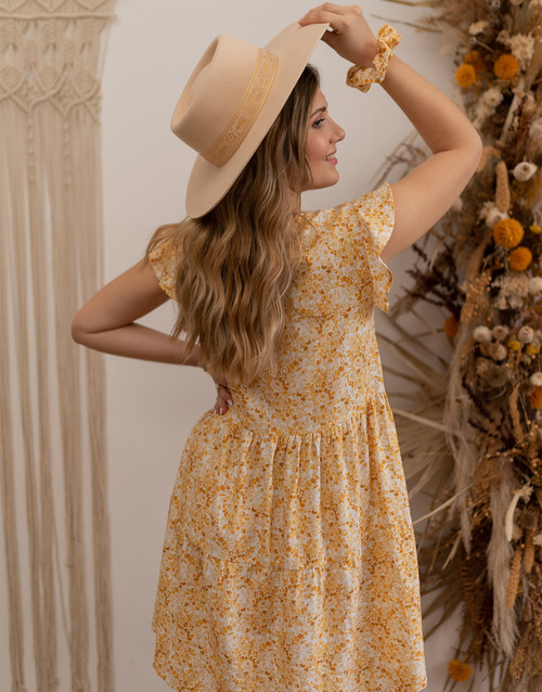 Céleste - DAHLIA - Jaune / Blanc