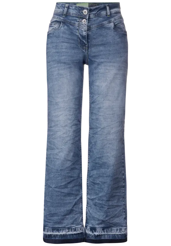 Loose Fit Culotte Jeans - authentic used wash
