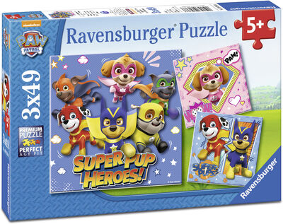 Ravensburger Paw Patrol Puslespill 3x49 Brikker