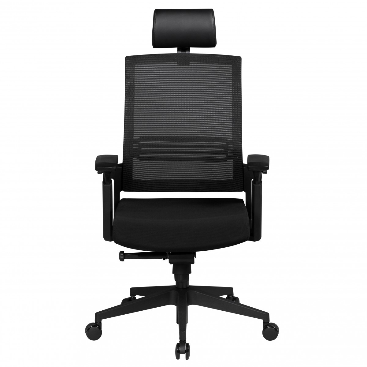 KADIMA DESIGN Chefsessel Lisse: Ergonomischer Bürostuhl, Netzrückenlehne, verstellbare Kopfstütze, Stoffbezug, Nylon-Fußkreuz.