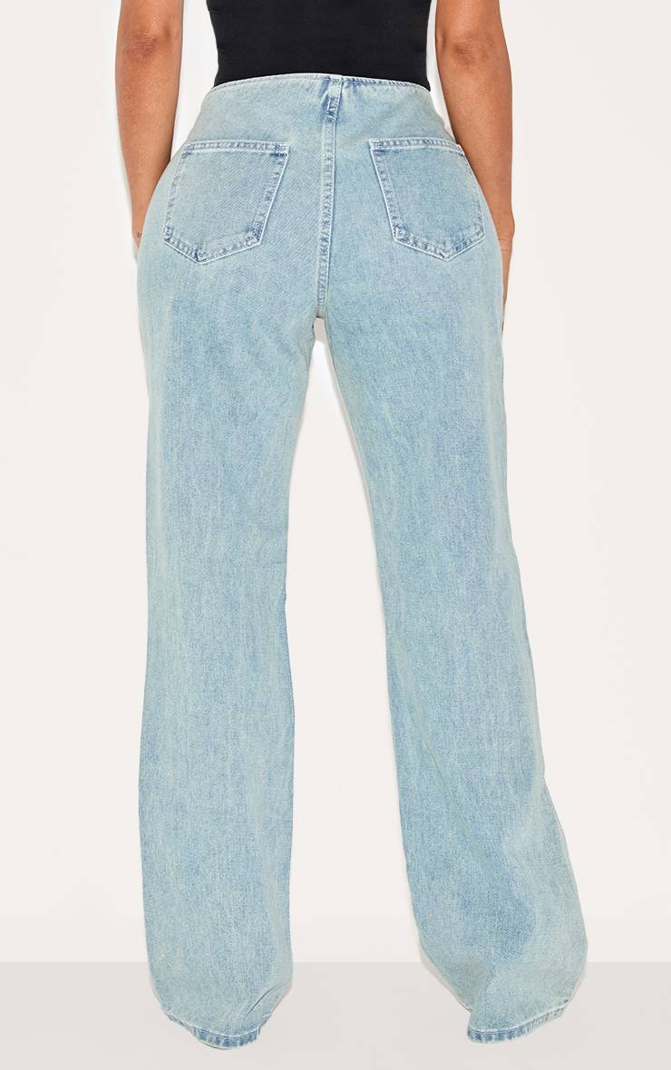 Light Blue Wash Jean En Denim Coupe Large Shape