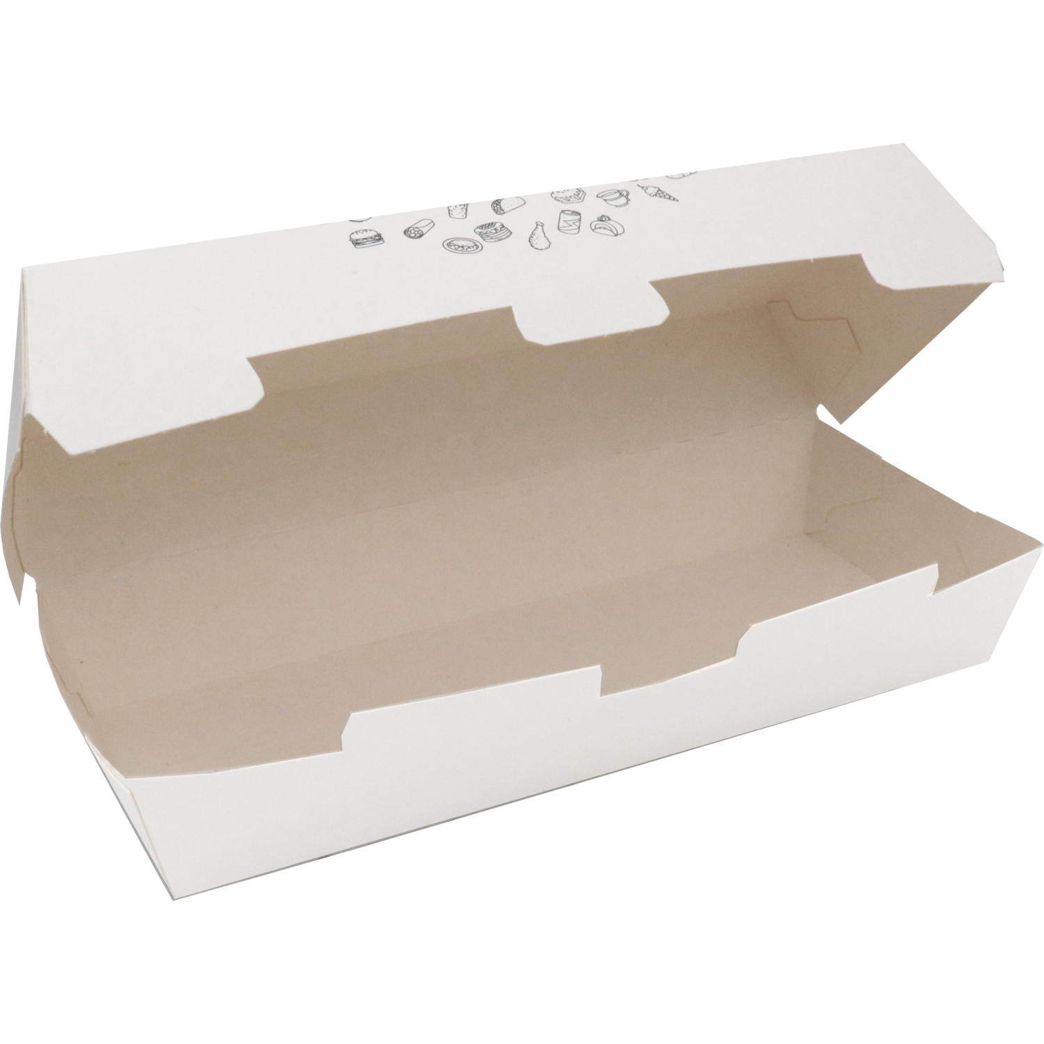 Bak, Karton + kleicoating, TASTY, paninibox, 179x70x60mm, wit