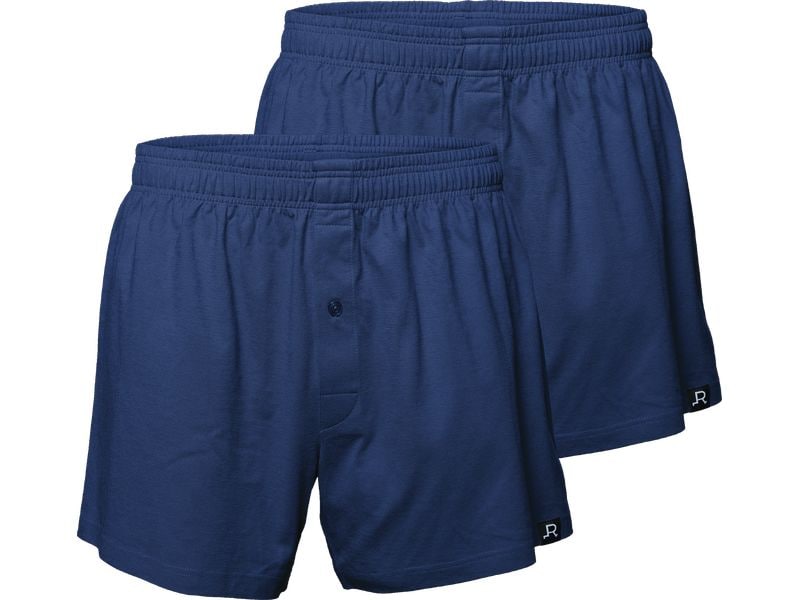 FLIZZER Unterhosen Boxer Der Kavalier 2er Pack Blau, XL Herrenunterwäsche