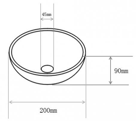 Mueller Rique waskom 20x20x9cm wit mat