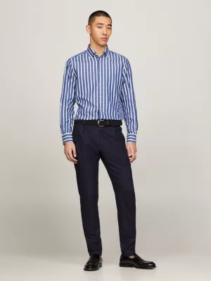 Camisa Oxford listrada de corte regular