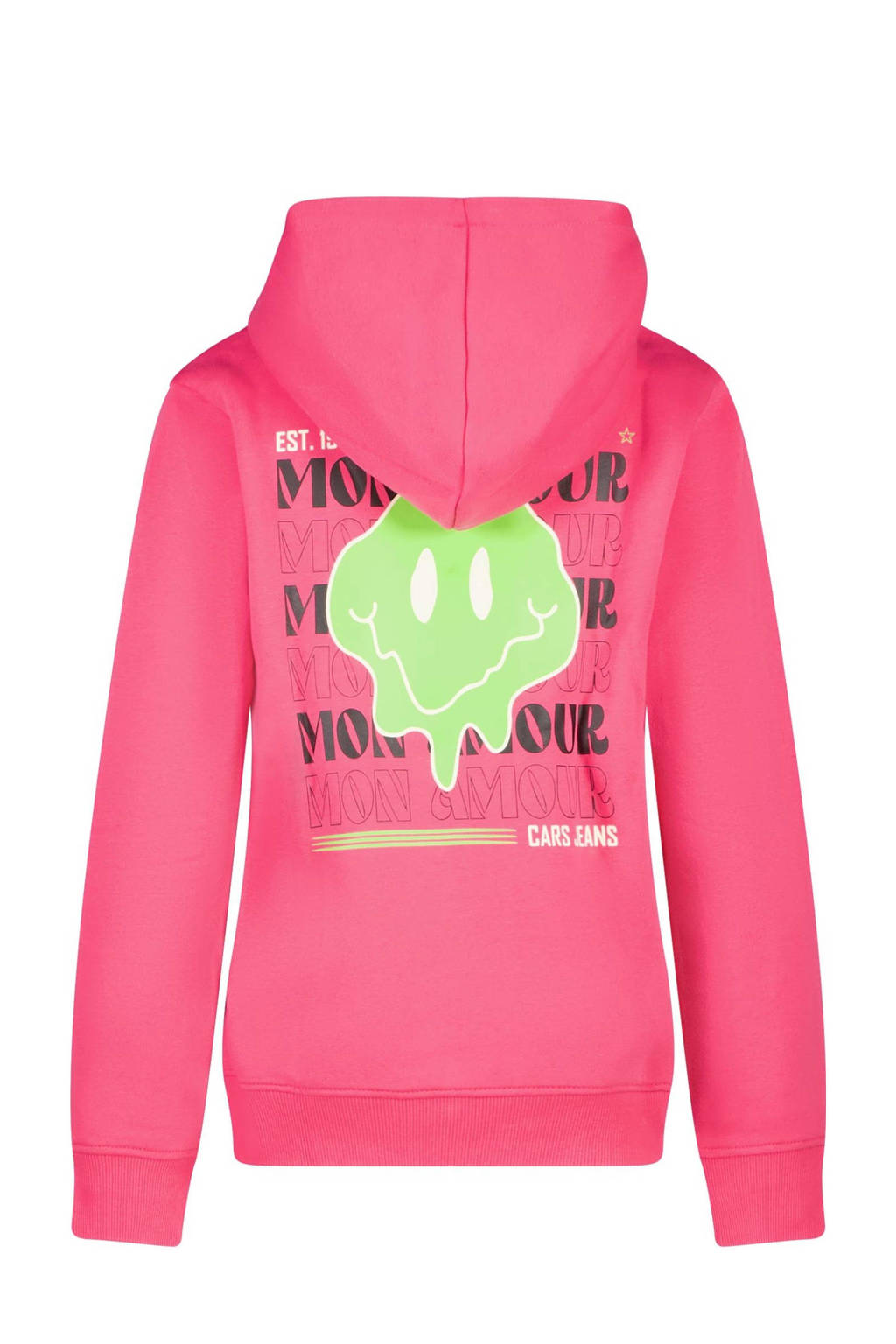 Cars hoodie LORY met backprint zoetroze