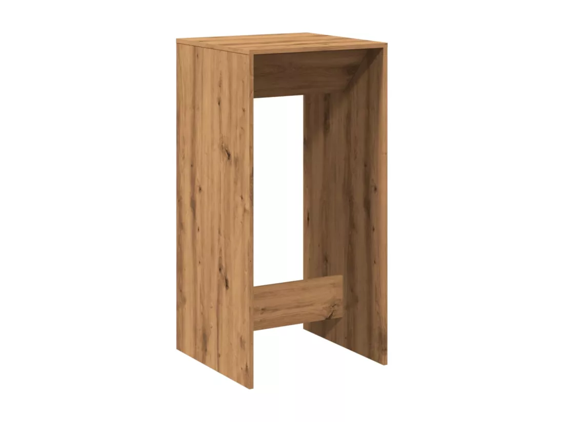 Table de bar chêne artisanal 51x50x103,5 cm bois d'ingénierie
