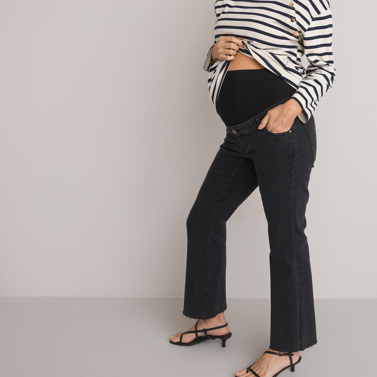 COLEÇÕES LA REDOUTE<br>Calças jeans boca de sino para gestantes