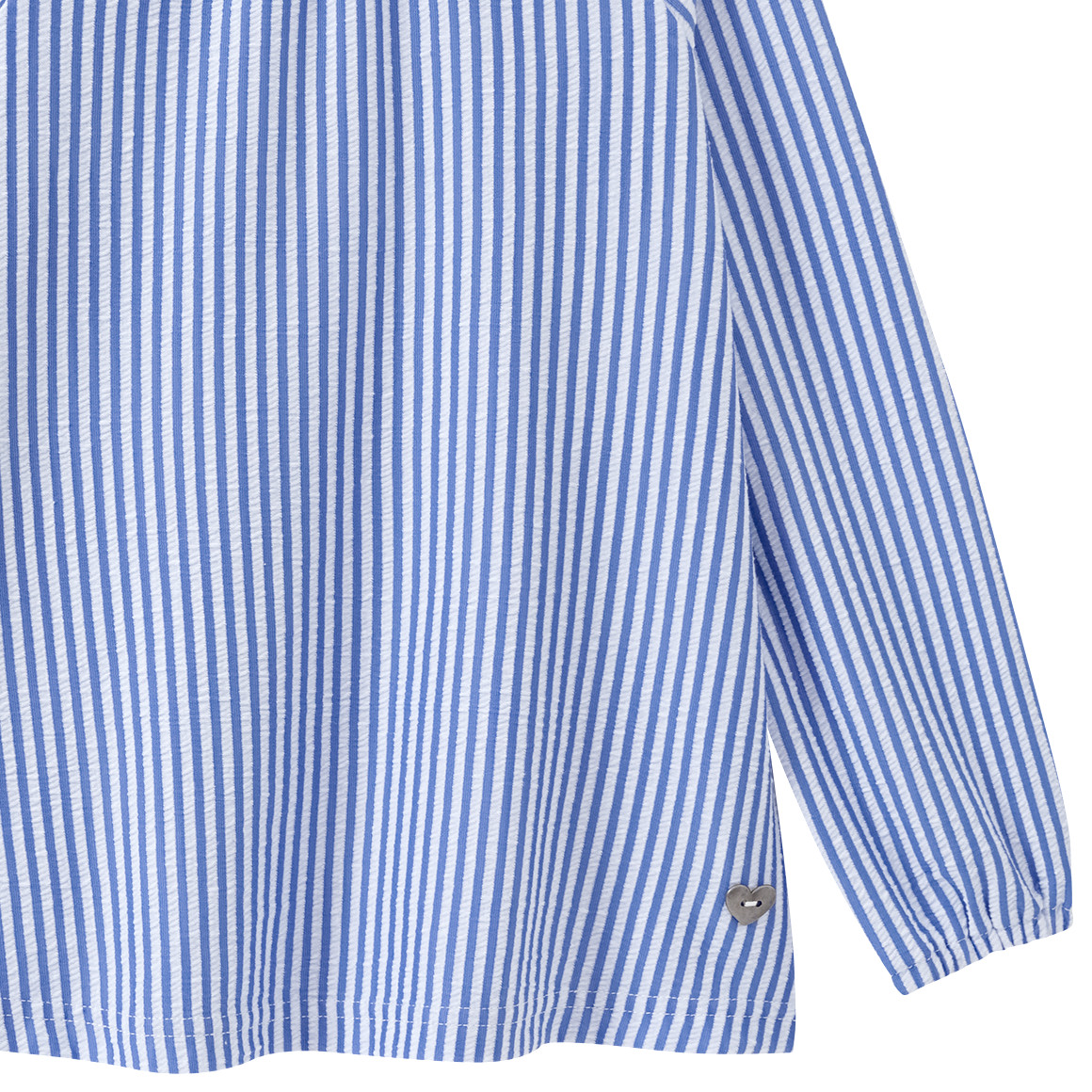 Topolino Mädchen Blusenshirt im Streifen-Look hellblau / weiss
