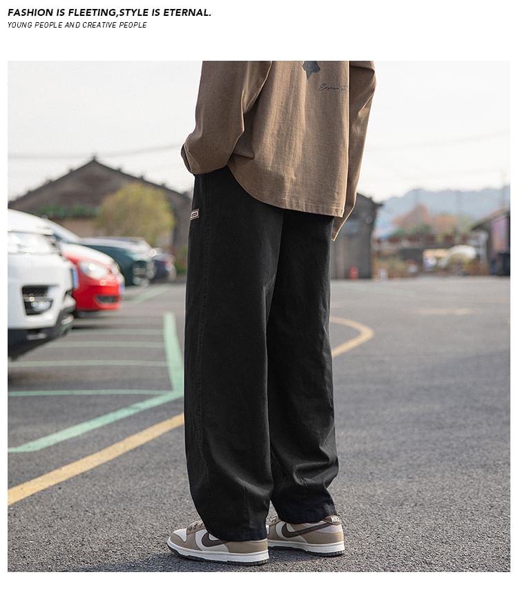 emeisa - Hoge taille effen wijde broek