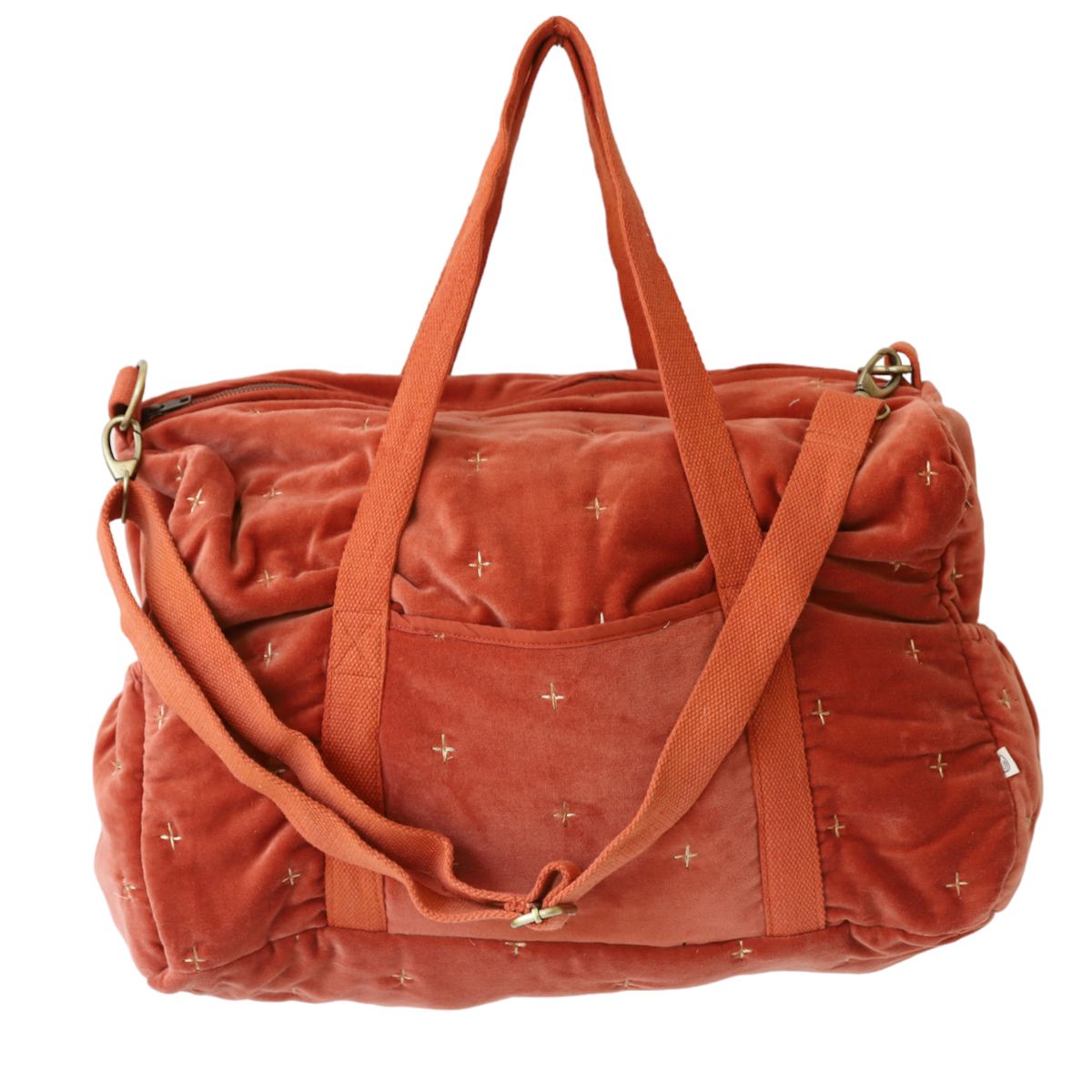Sac à langer velours terracotta Amande
