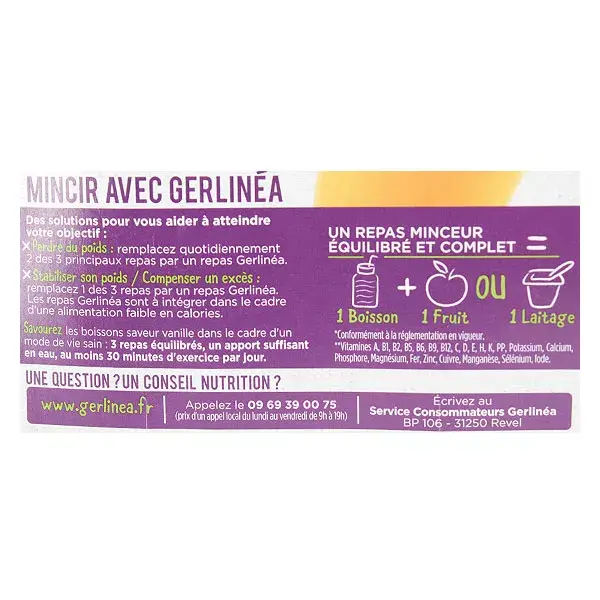 Bebida Emagrecedora Gerlinéa Sabor Baunilha 4 x 236ml