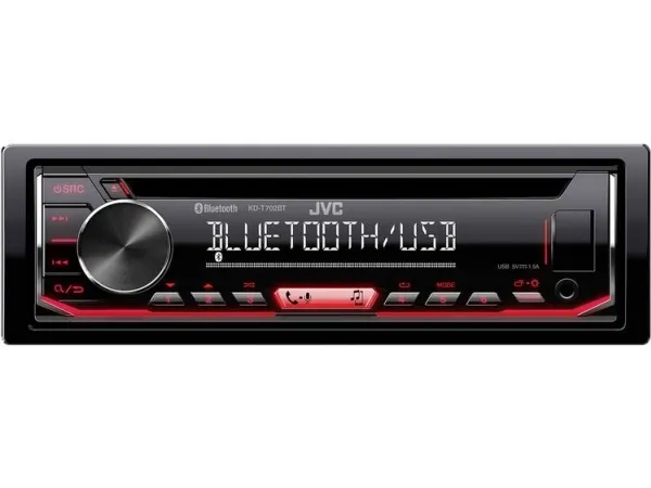 JVC KD-T702BT - Bil - CD-modtager - in-dash - Single-DIN - 50 watt x 4