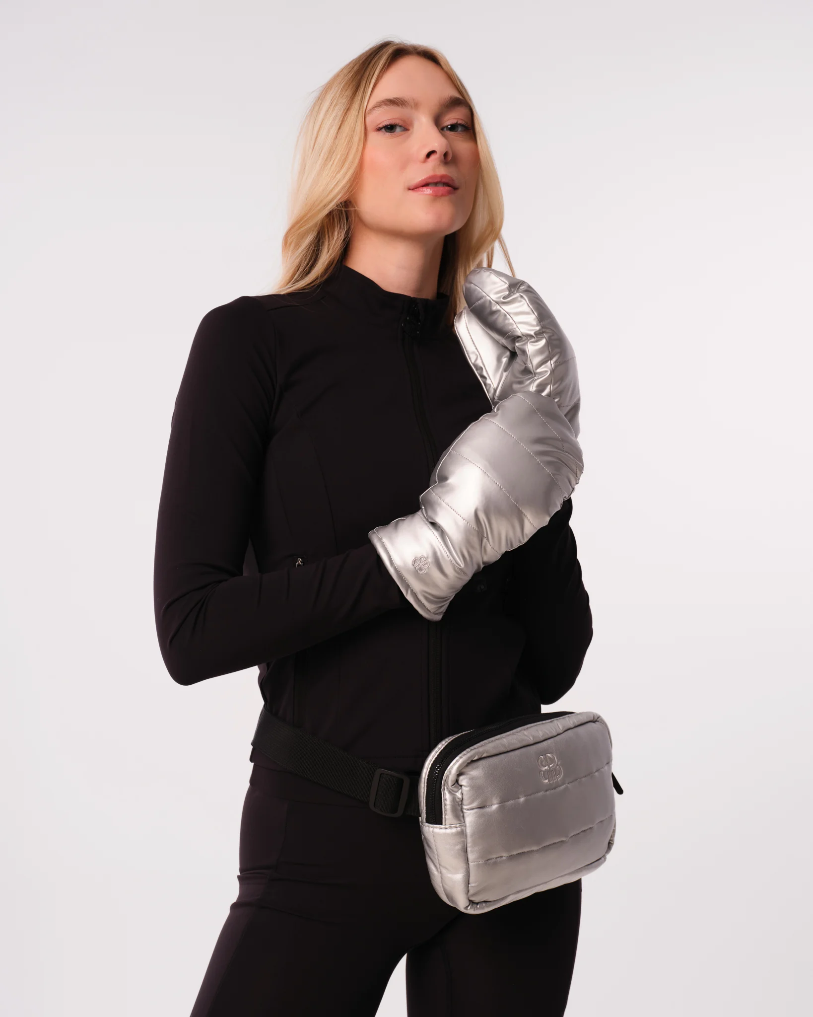 Bumpro Puffer Gloves Silver