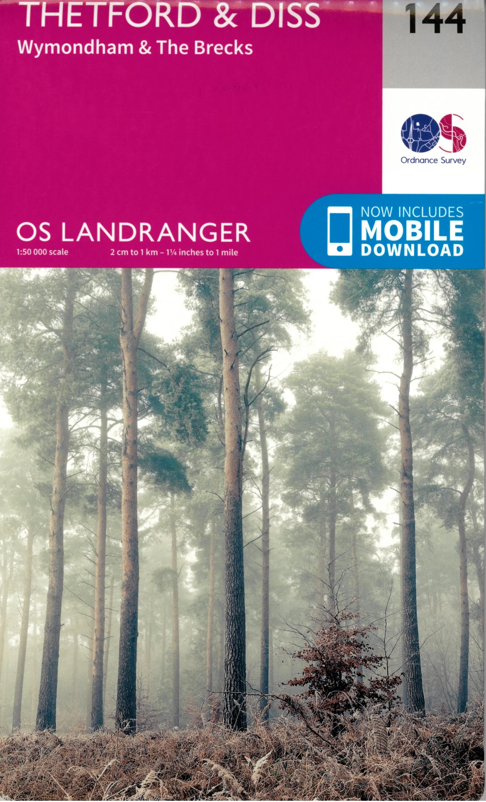 ORDNANCE SURVEY - 144 GB THETFORD DISS 1 50 000