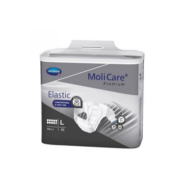 MoliCare Premium Elastic Fralda 10 Gotas Tamanho L 14 Unidades