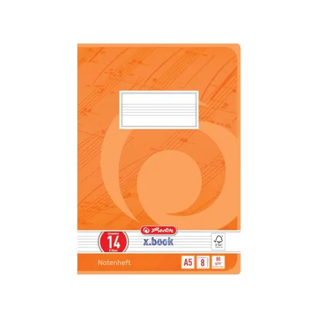 Herlitz Notenhefte DIN A5, 8 Blatt, Lineatur 14, 10 Stück