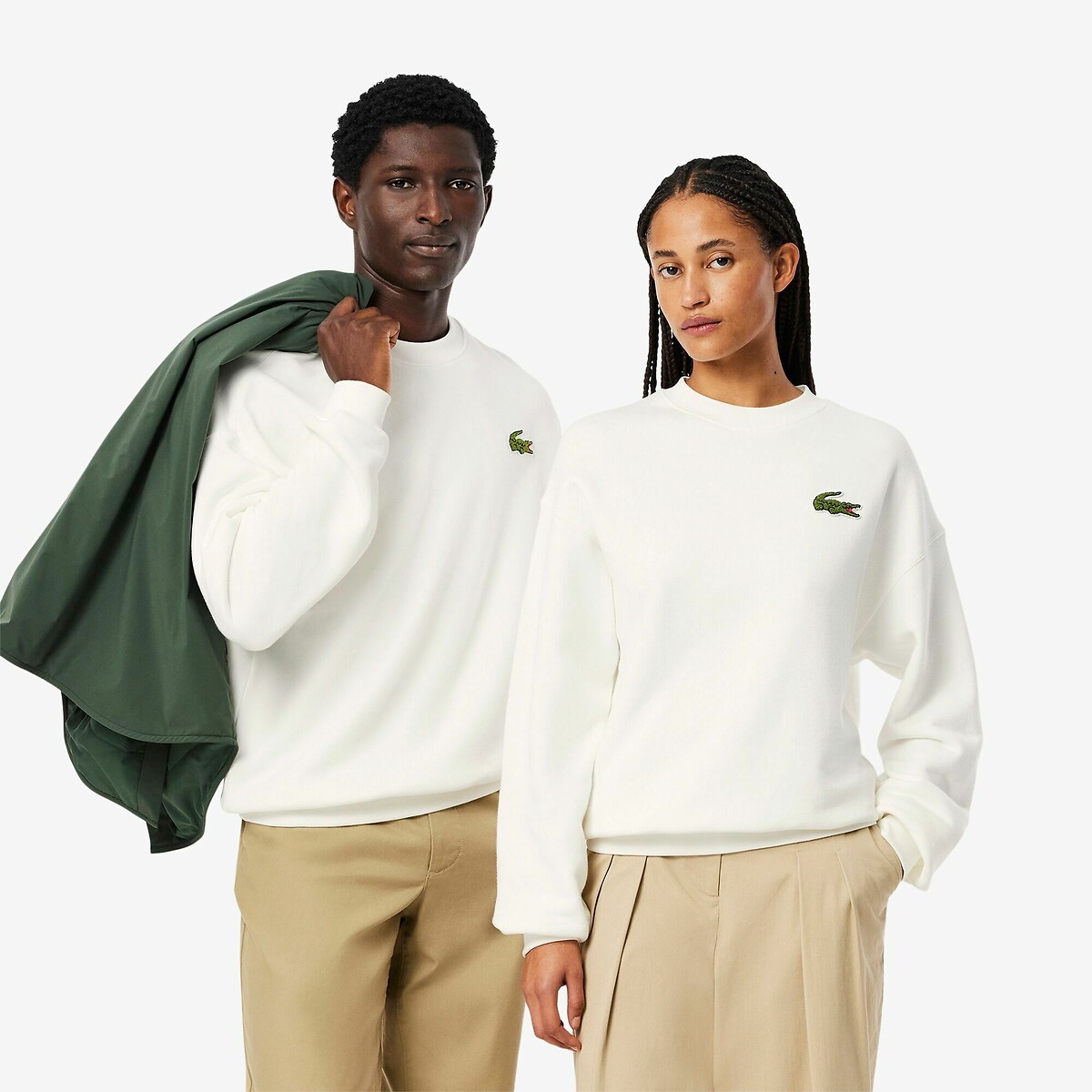 LACOSTE<br>Suéter de lã polar com modelagem folgada
