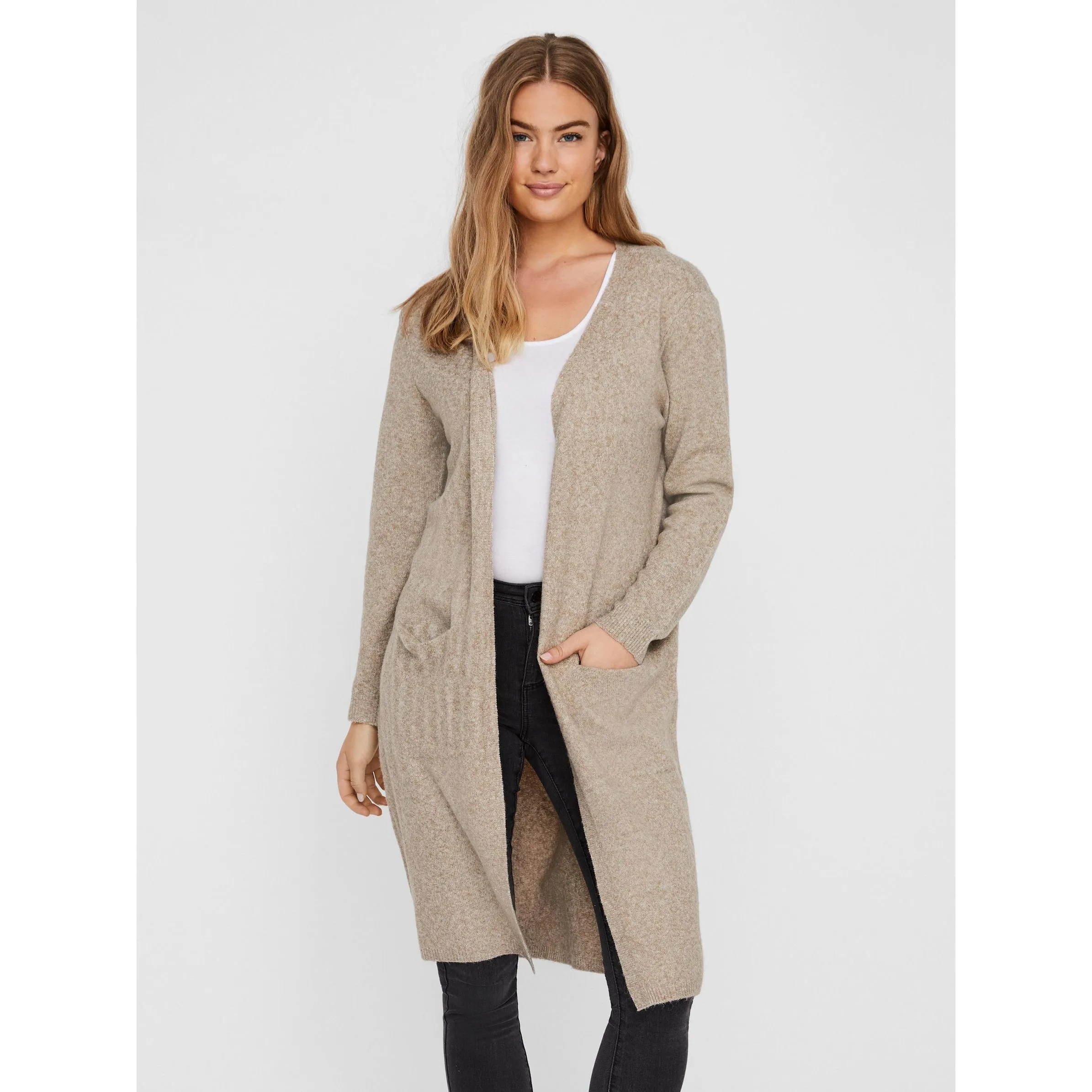 Vero Moda VMDOFFY LS LONG OPEN Longcardigan