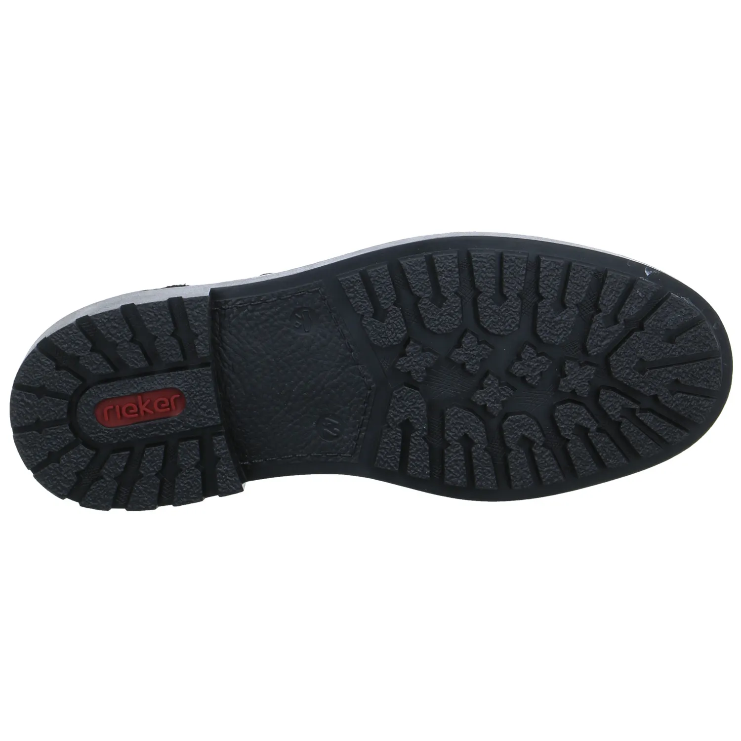 RIEKER Halbschuh Schwarz Leder