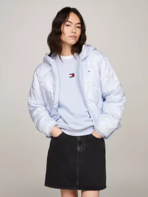 Jaqueta puffer acolchoada com capuz
