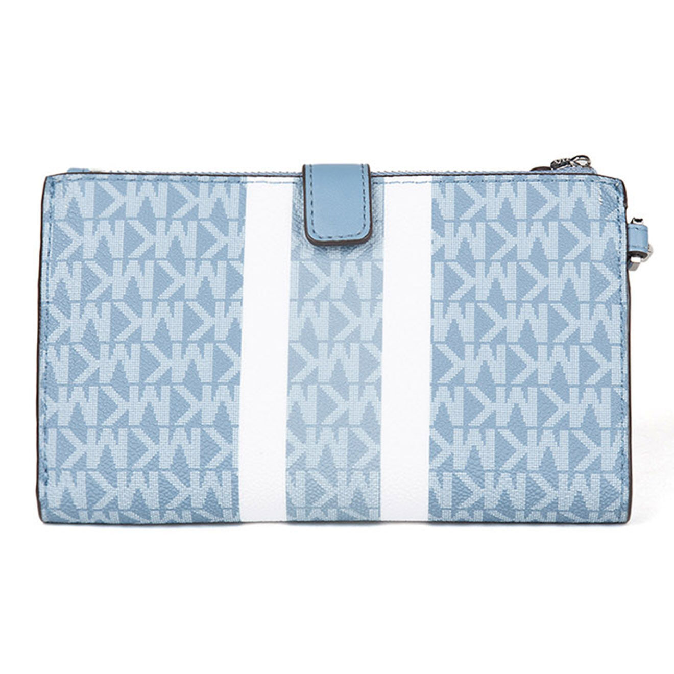 Michael Kors Portefeuille Jet Set Travel bleue - 18x10 cm