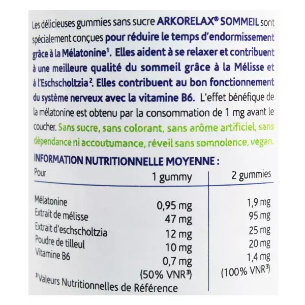 Arkopharma Arkorelax Sleep 30 gomas sem açúcar
