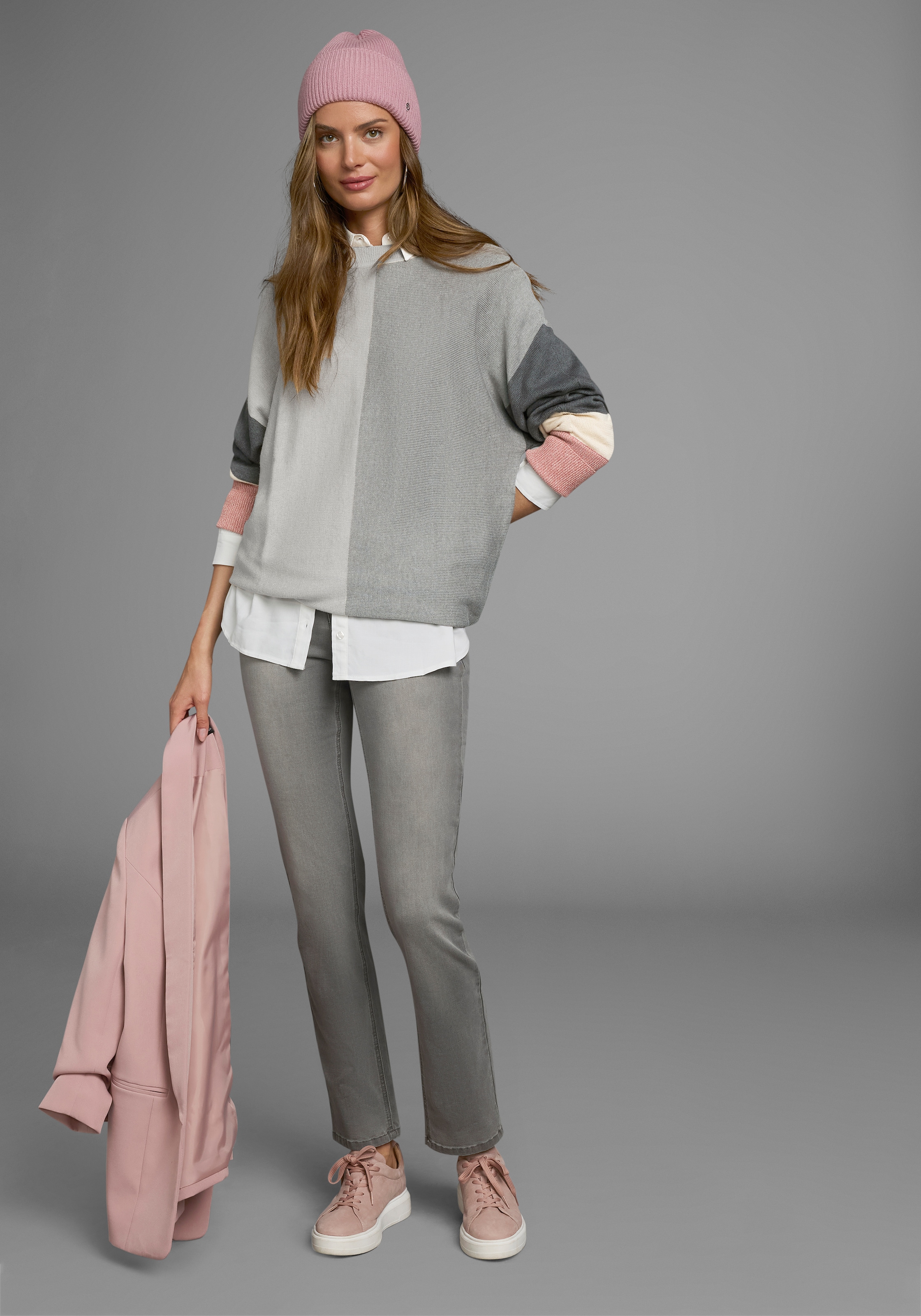 Boysen's Rundhalspullover , mit modischem Pastel-Colorblocking