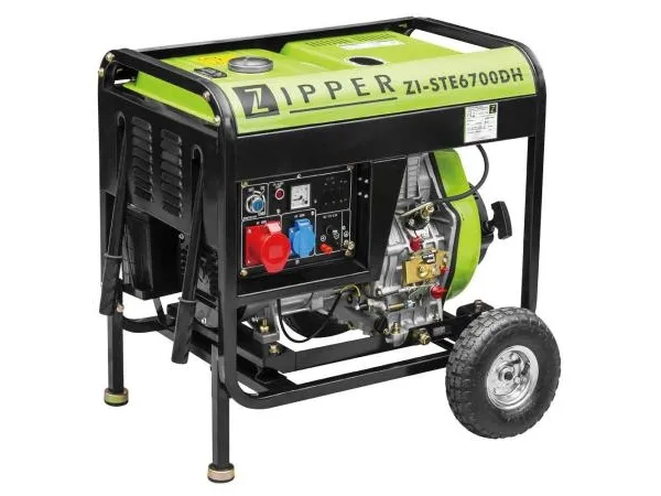 Zipper ZI-STE6700DH, 5700 W, 230 V, 12,5 L, Diesel, Elektronisk, 12 V