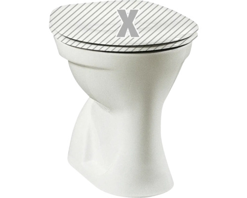VitrA Norm staande toilet, vlakspoel met rand, wit, zonder toiletzitting, 1734610