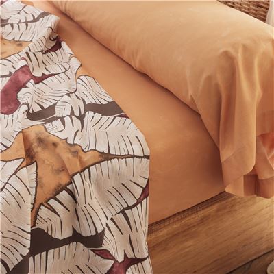 Linge de lit feuilles de palme stylisées